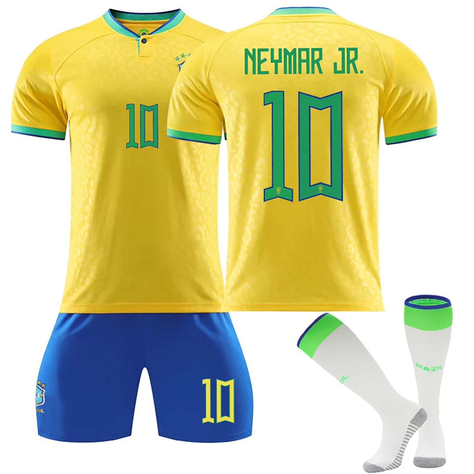 Brasile Maglie Casa Tuta da Allenamento Calcio Bambino Set 24