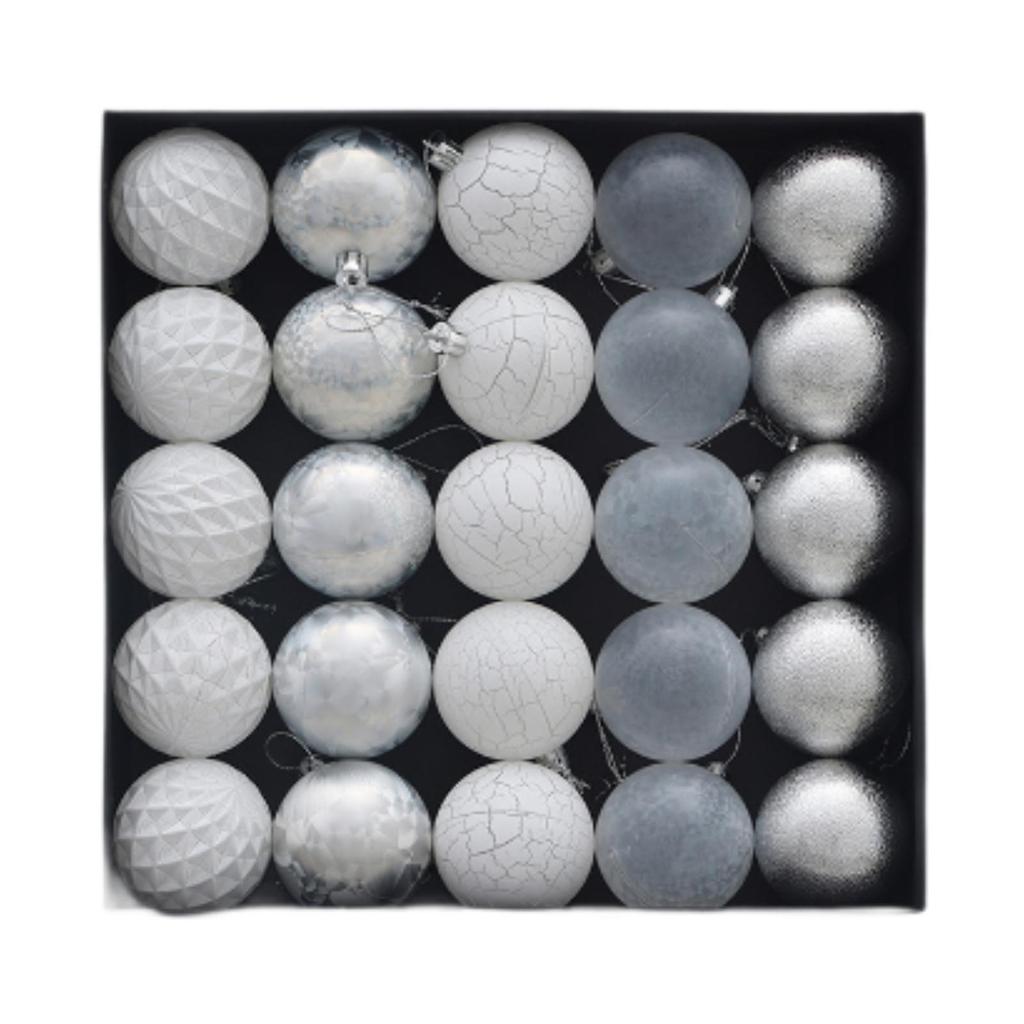 25x Hanging Balls Christmas Tree Decorations Balls Shatterproof DIY Christmas Ball Ornaments for Party Home Tree Decorations