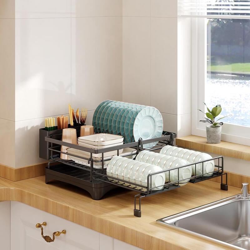 YouShu Kitchen Double-Layer Extendable Dish Rack