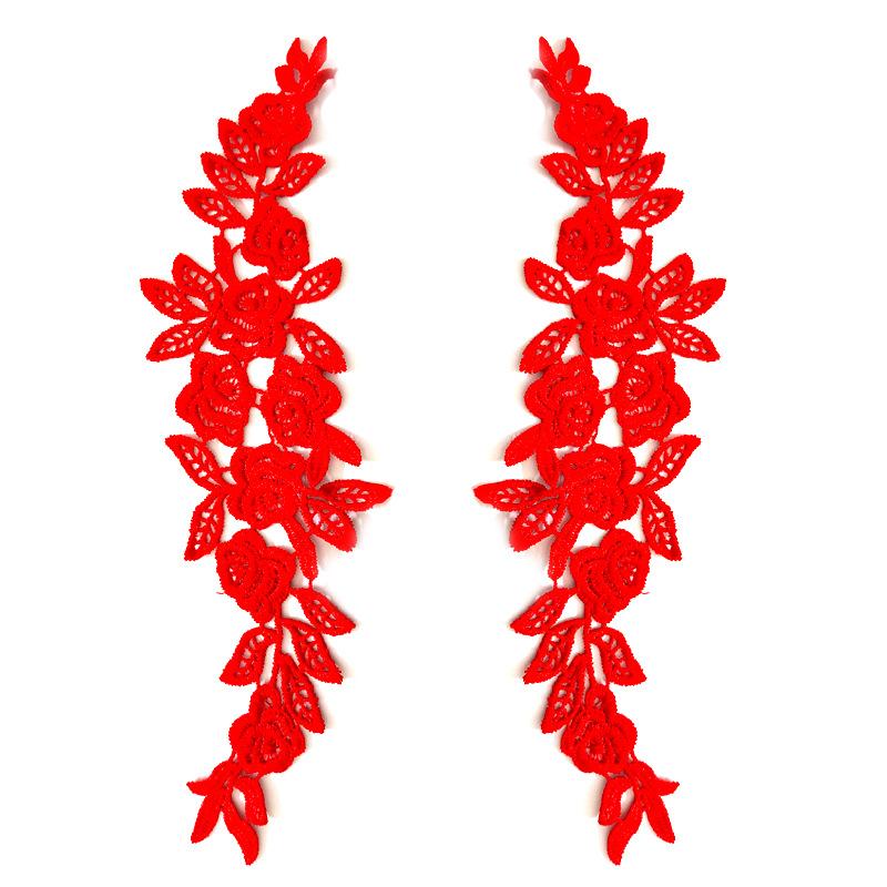 Accesorii DIY flori ușoare din poliester, accesorii dantelă solubile în apă, autocolante pânză cu broderie goală, flori decorative fashion cu broderie