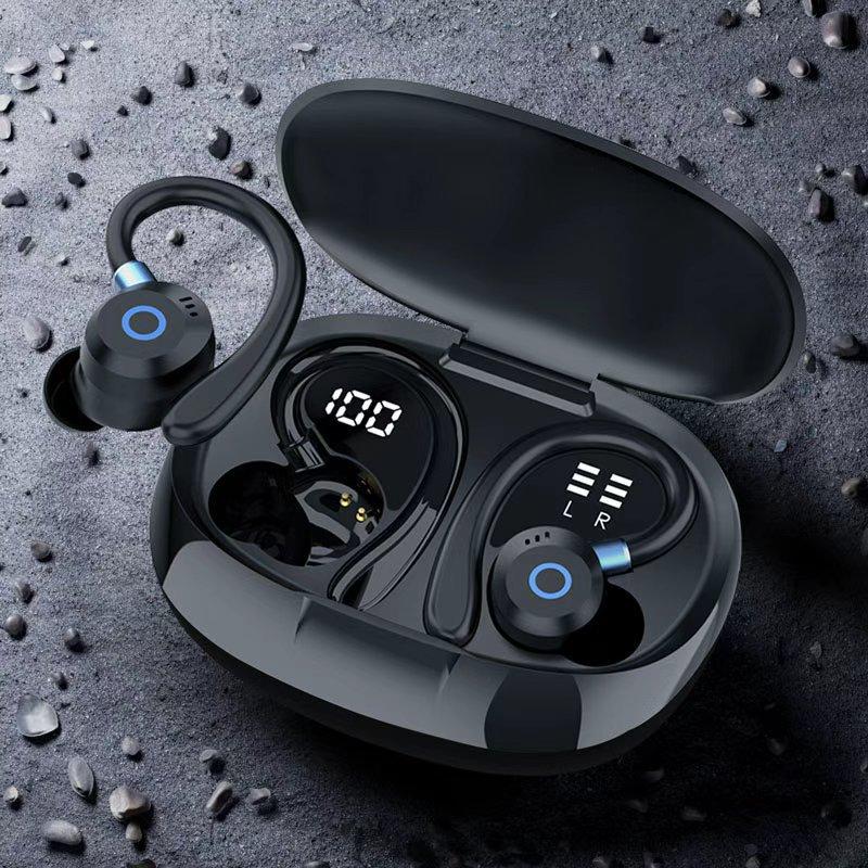 SP16 Ear-hanging Bluetooth Headset Non-in-ear Exercise Running Long Battery Life Headset Digital Display Noise Reduction Wireless Headset