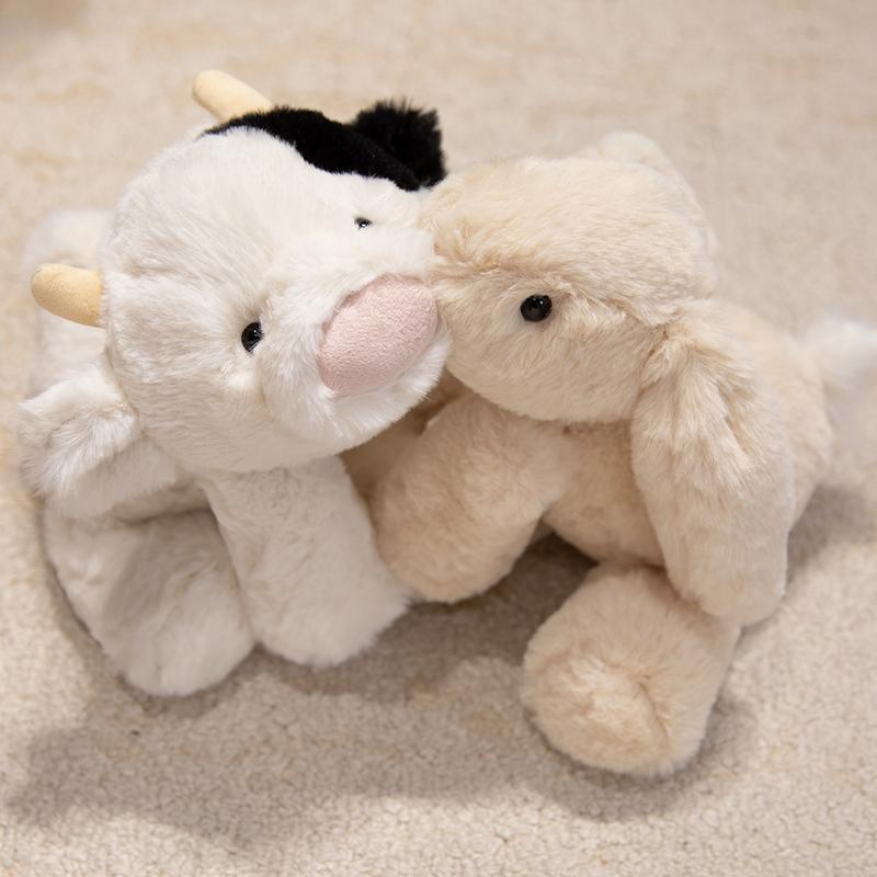 Animale sdraiato con braccia lunghe Peluche con braccia pesate Morbido cuscino di peluche Maiale Leone Coniglio Mucca Elefante Bambola Regalo per Bambini e Bambine