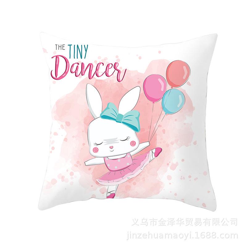 Cute Animal Cartoon Print Pillow Cover Shopee Home Supplies Car Sofa Cushion Cover