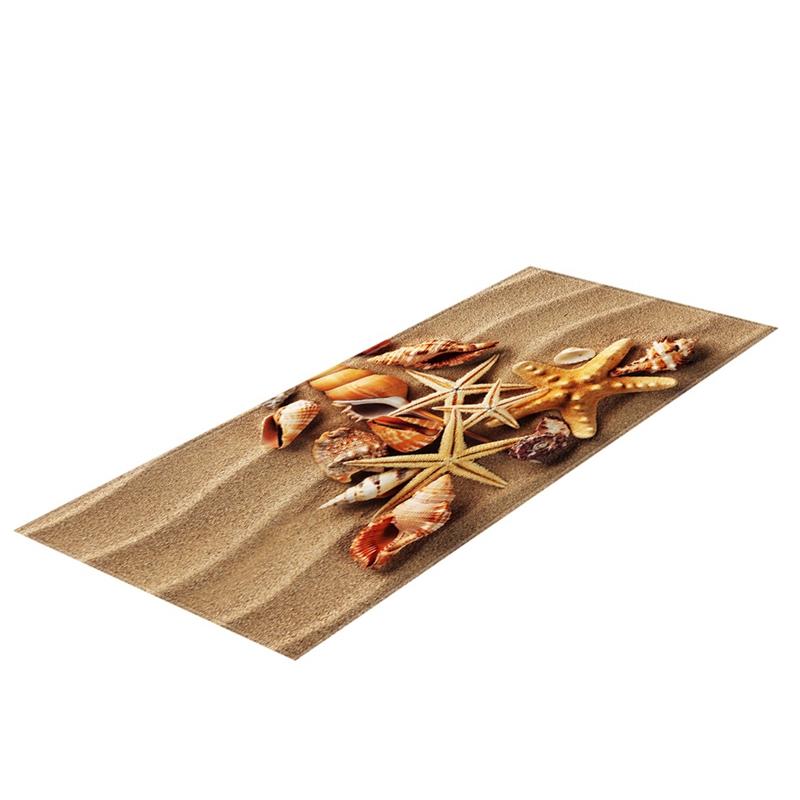 Teppich im Ozean-Stil mit Muster, rutschfest, für den Flur, Eingangsbereich, Strand-Ozean-Druck-Teppich