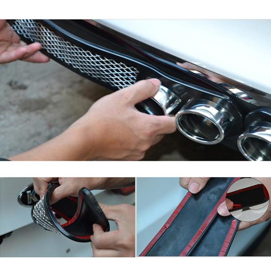 1 par universal carro estilo automático falso decorativo grade de ventilação tubo silenciador de escape