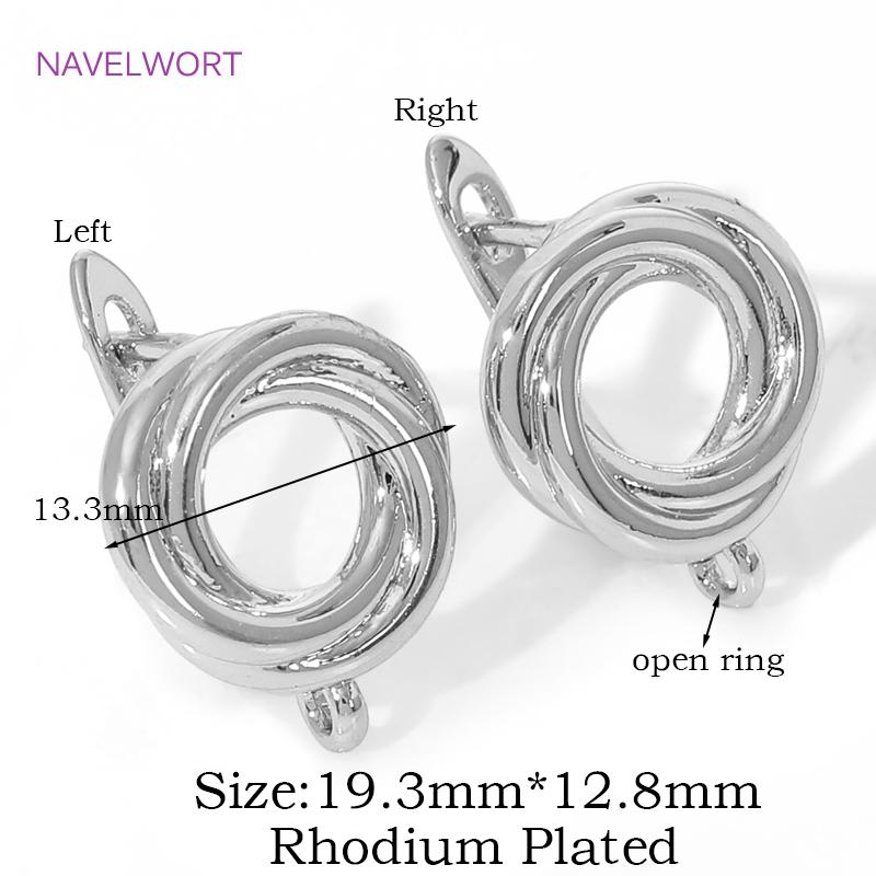 18K Gold Plated Earwires Earring Hooks For Jewelry Making,Brass Earring Fixtures,Fasteners For Earrings,DIY Earring Accessories