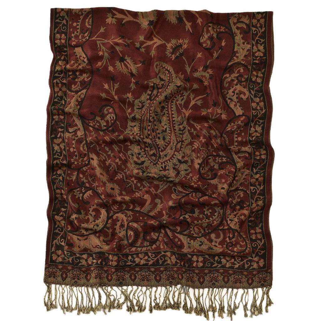Ethnic Style Cashew Embroidered Polyester Long Towel Versatile Fashion High Quality Women's Travel Shawl