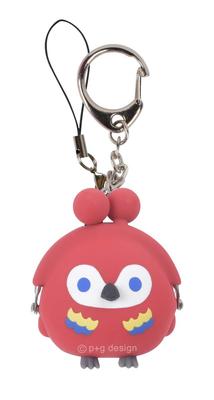 Design 3D FRIENDS BIRD Parrot X X P+g POCHI-Bit Keychain, Red, Size W4.7 H5.4 D3.2cm, PG-34601