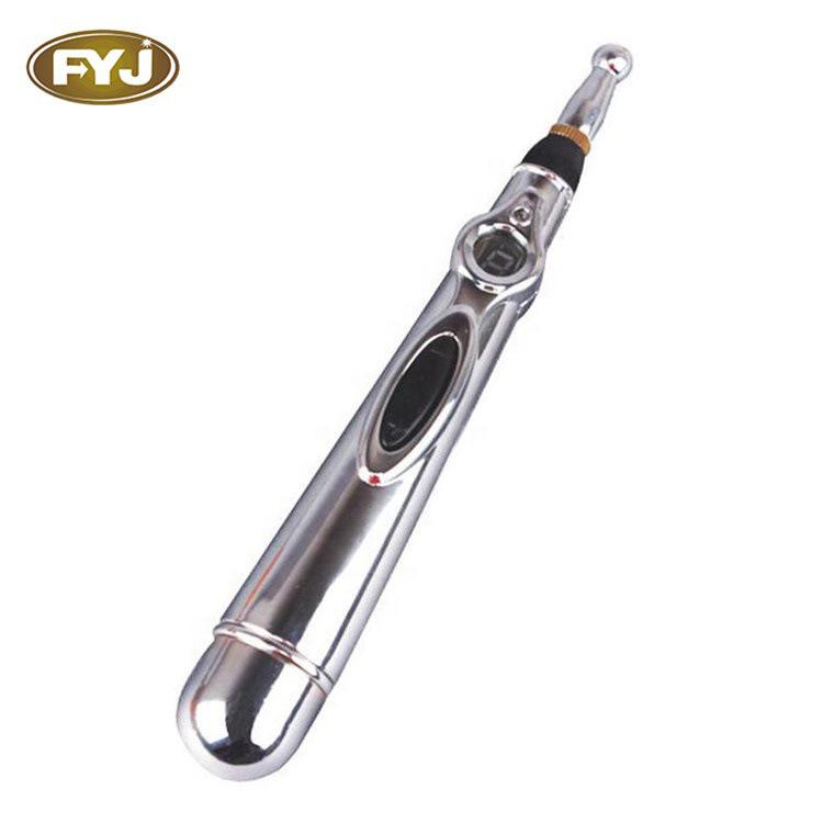 Meridian Pulse Acupressure Pen: 5-Head, 9-Level Intensity Acupuncture Massager with Red Light