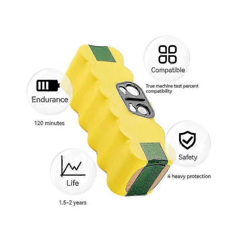 14,4V 6000mAh Robotstofzuiger Batterij voor 500 600 700 800 900 Serie 620 650 770 780 580 Batterijen