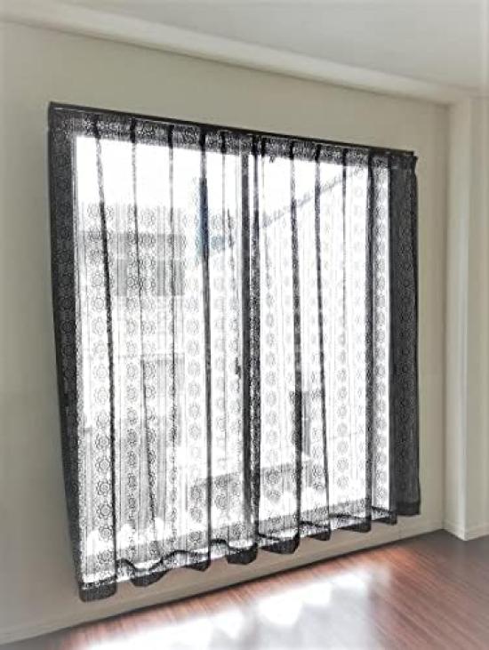 Kaei Lace Lace Set of Made In Size Lightly Fluttering In the These Curtains Let In Modern and with Just the Right Amount of Sheer for a Tranquil Width