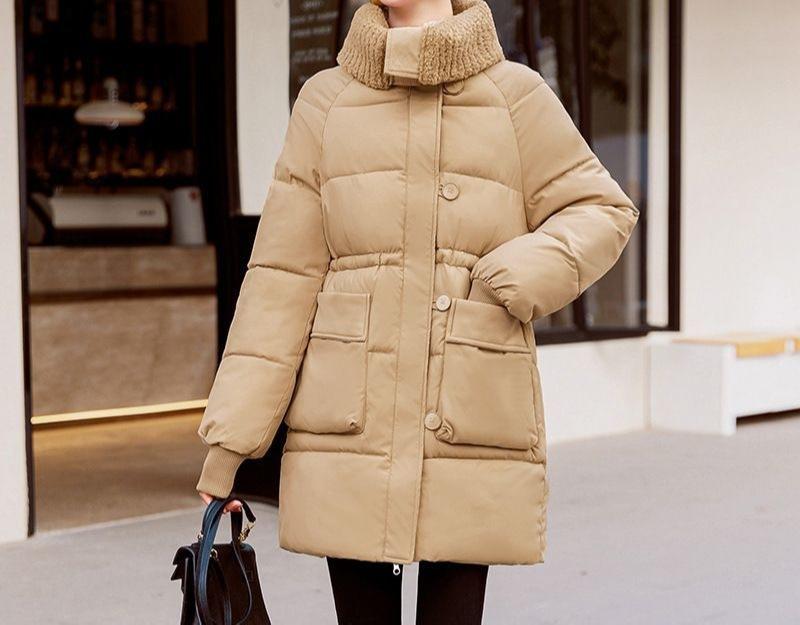 Autumn and winter new fashion trend ins style high sense medium and long large size warm cotton jacket