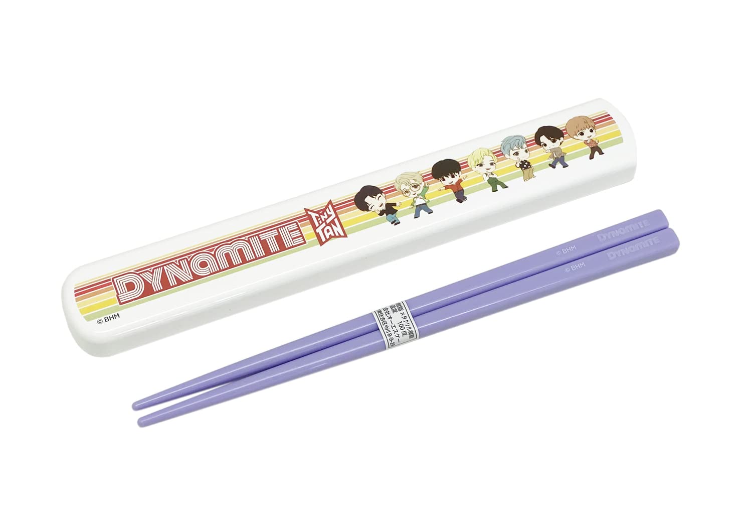 

OSK BTS TinyTAN Chopstick Case Made in White Pull-Lid Set, Japan, HS-16, фиолетовый