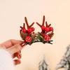 1 Pair - New Christmas Deer Horn Hair Clip Headpiece Forest Style Elk Hair Clip Cute Christmas Hair Ornament - Suitable for Chri