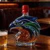 Eagle Head Whiskey Decanter Glass Decorative Whiskey Bottle Clear Unique Gift for Whiskey Wine Cocktails Collectors Gift Bar Display Fan Gifts
