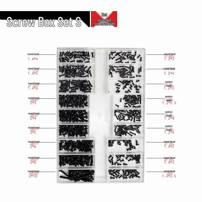 18-Sized Mini Screw Set: Screws for Watches, Eyeglass Frames, and Laptops
