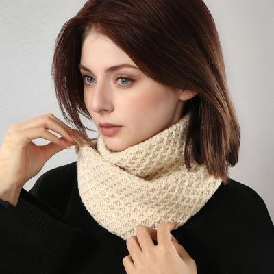 New Autumn Winter Knitted Warm Neckerchief For Women Solid Hollow-Out Scarf Soft Outdoor Warmer Neck Collar Pullover Scarves