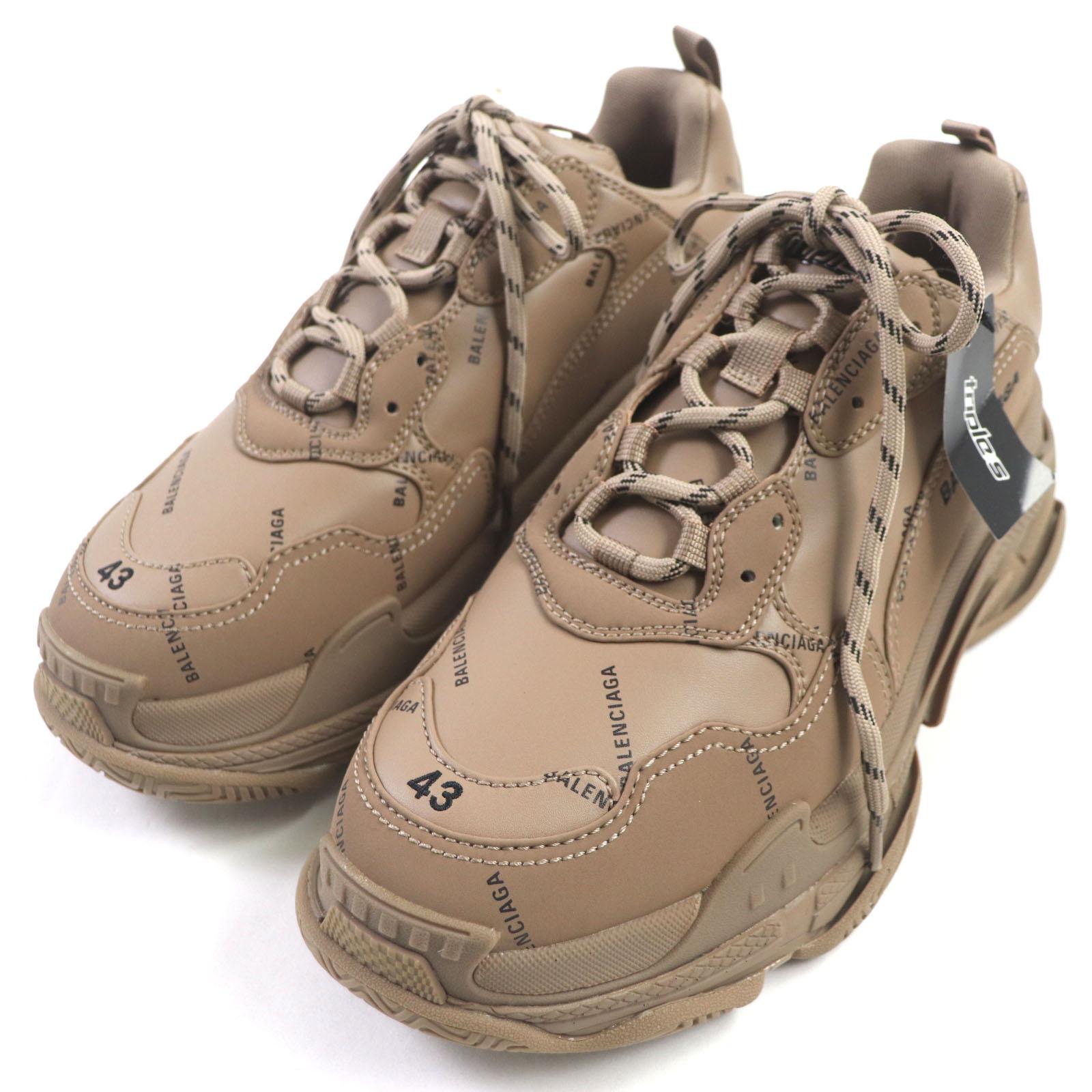 

Pristine BALENCIAGA sneakers TRIPLE S Triple S embroidery Brown leather mens 43 Used