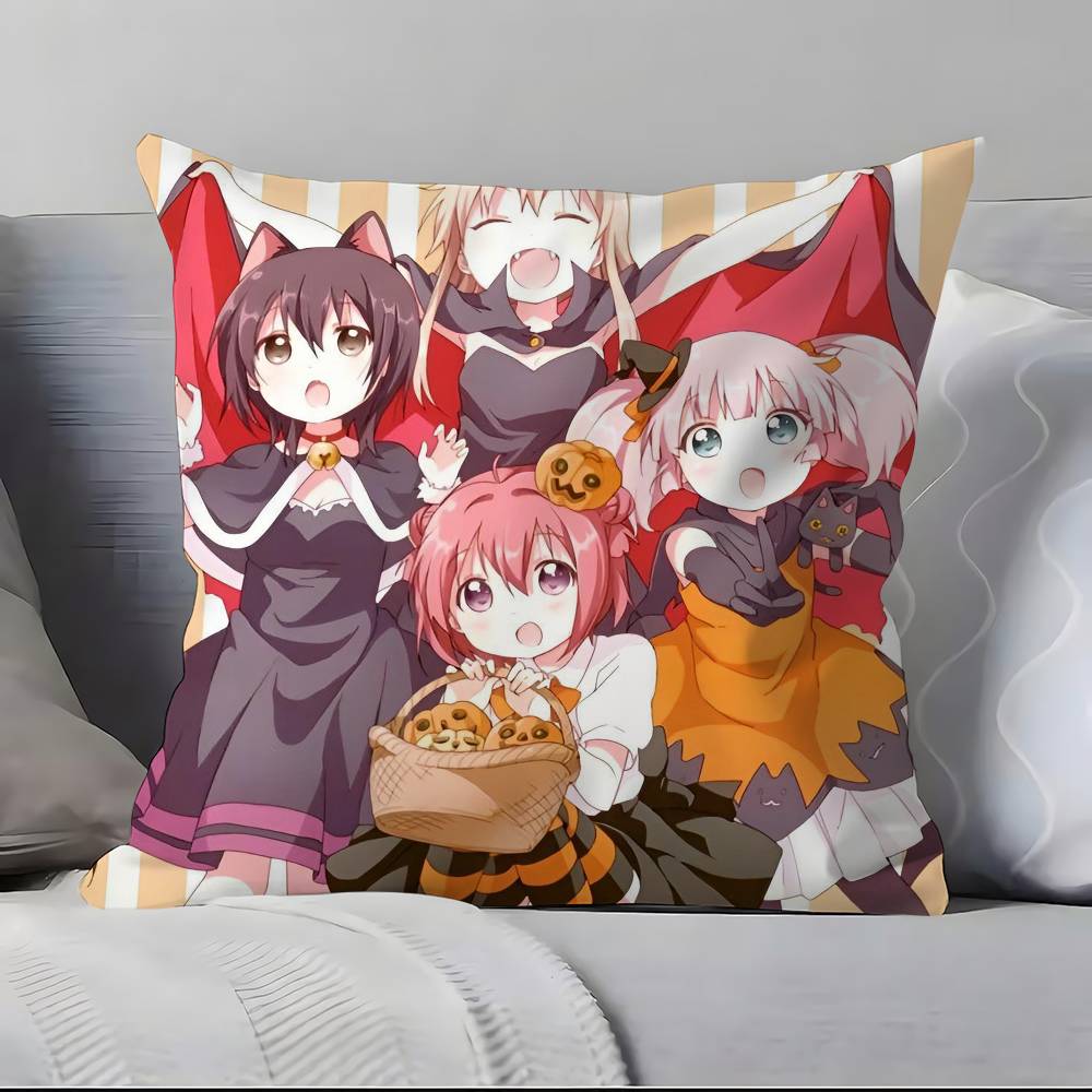 Yuru Yuri Pillow Case Pillowcase Soft Skin Friendly & Comfortable With A Hidden Zipper