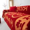 Red Sofa Towel Happy Chenille Sofa Cover Cloth Four Seasons Universal Festive Sofa Cover Cover Festival