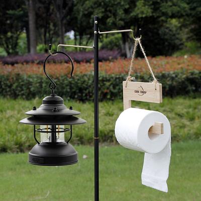 1 Conjunto Poste de Lâmpada de Exterior Suporte de Lanterna Leve Dobrável Pendurador de Luz Bastão com Bolsa de Armazenamento para Atividades ao Ar Livre