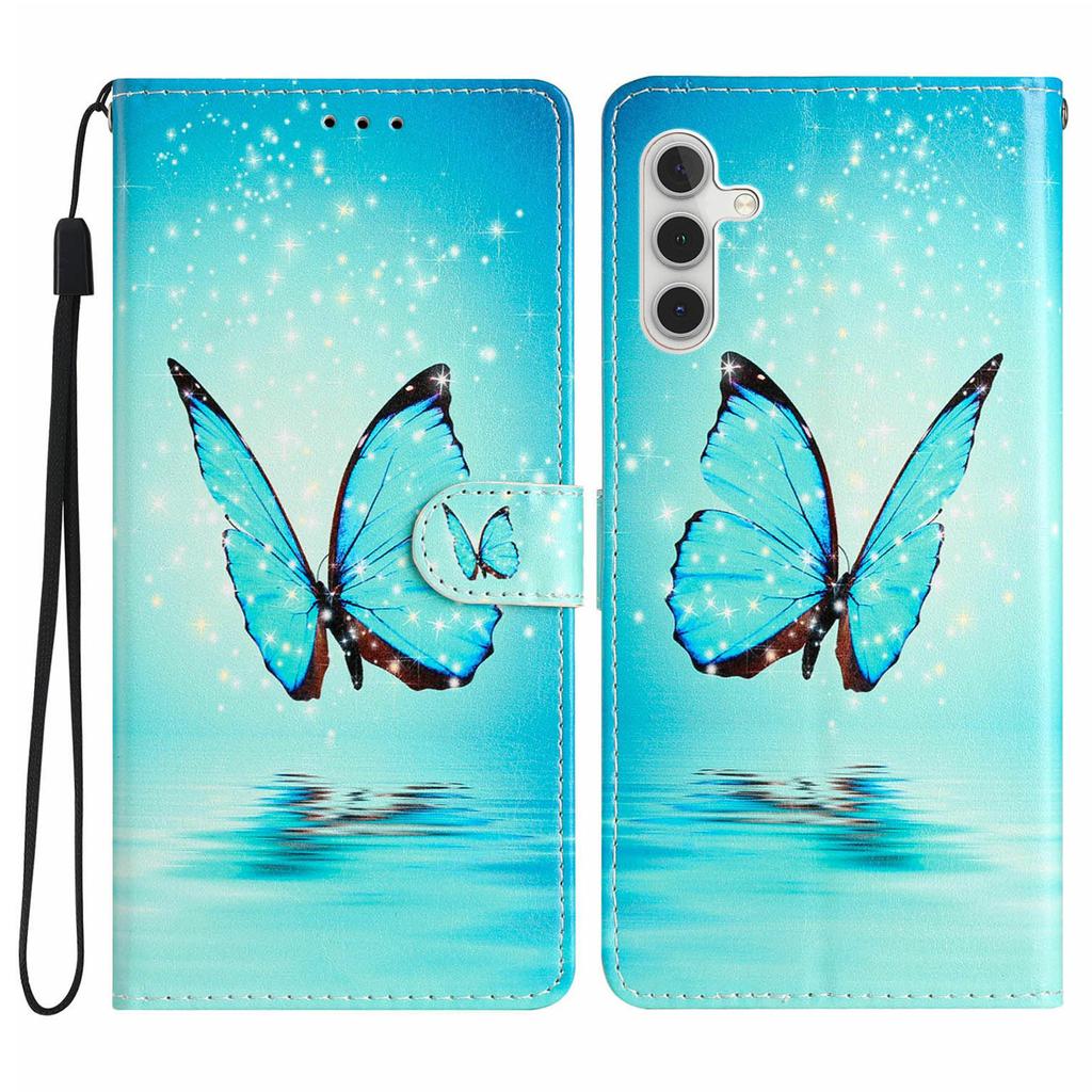 For Samsung Galaxy A36 5G Wallet Case PU Leather Pattern Printing Stand Phone Cover with Strap