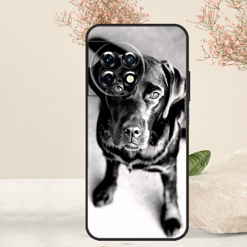 Black Labrador Dog Case For OnePlus 15 R 13 13T 13R 12 12R 11 10T 8T 9 10 Pro Nord 5 CE 4 2 3 Lite N20 N30 Cover