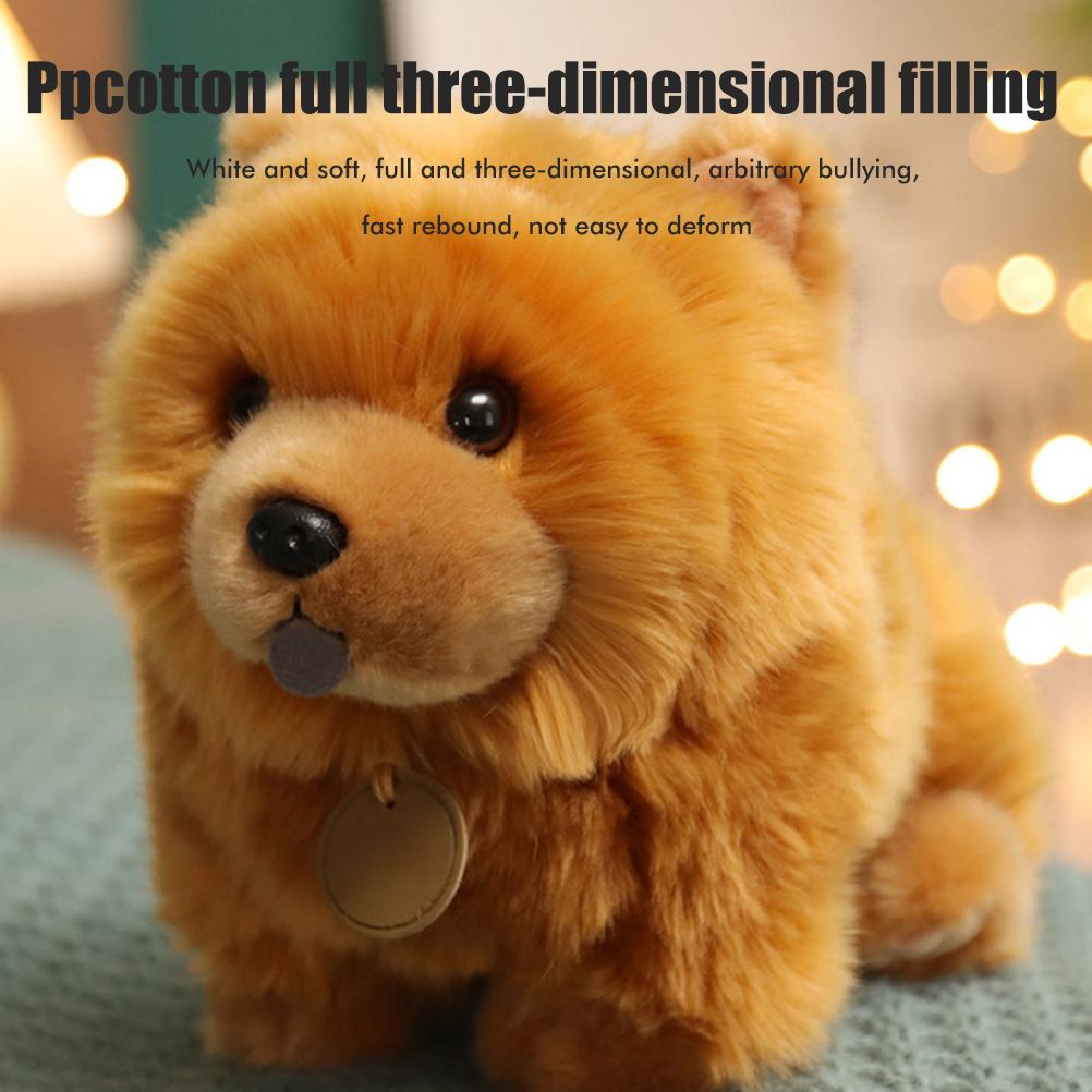 25cm(10inch) Cute Chow Dog Plush Toy Soft Stuffed Animal Fluffy Doll Throw Pillow Sofa Couch
