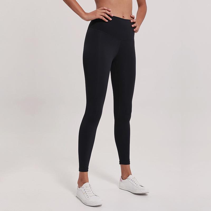 Hautfreundliche High-Waist-Yogahose für Damen - Pfirsich-Po Neun-Punkte Elastische Sportleggings
