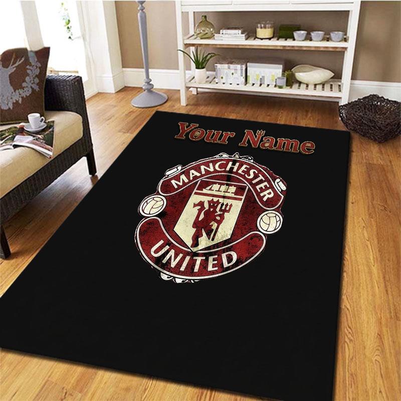 Manchester United F Custom Name Carpet Rug for Living Room Bedroom Home Sofa Decoration,Kids play Non-slip Floor Mat