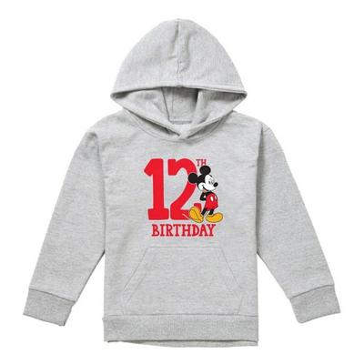 Childrens/Kids Mickey Mouse Shirt Heather 12th Birthday Hoodie