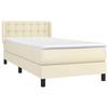 Maison Exclusive - Sommier à lattes de lit avec matelas Crème 90x200 cm Similicuir