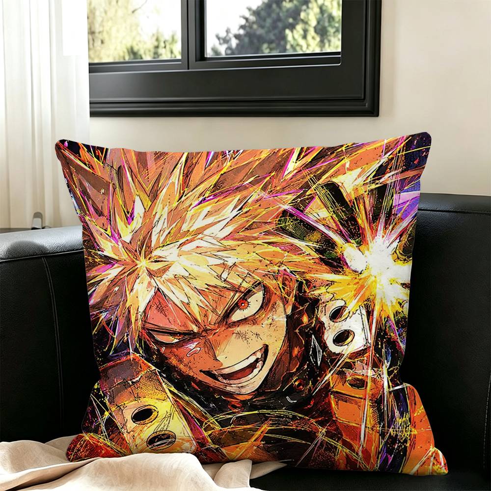 My Hero A-Academia Square Double-Sided printed Pillow Case Bedroom Bedside Pillow Sofa Cushion Cover
