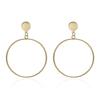 European and American Simple and Versatile Plain Ring Earrings, Sequins Exaggerated Large Circle Earrings, Personality and Temperament, Versatile 