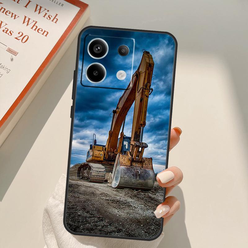 Excavator Funda For Xiaomi Redmi Note 14 10 11 12 13 15 Pro Plus Case For Redmi 15 14C 10C 12C 13C 15C