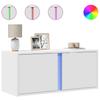 White Wall Mounted TV Cabinet with LED Lighting 80 x 31 x 35 cm