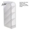 Stationery Storage Box Slanted Pen Holder with 5 Compartments, Plastic Organizer, Desk Organizer Macaron Colors Space Saving Pencil Cup for
