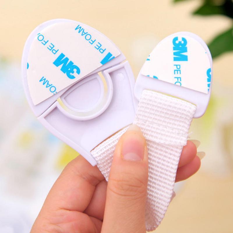 1 ks Dětská dětská bezpečnostní zásuvka Skříňky Zámky Popruhy Látka Plast Multifunkční Dveře lednice