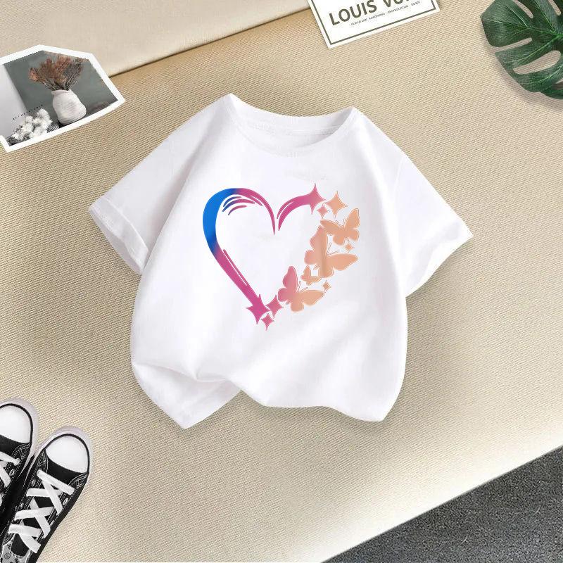 Kinder T-Shirt Buchstabenaufdruck 2-13J Kinderkleidung 100% Baumwolle T-Shirt Tops Tee2-13J Jungen Mädchen Baby T-Shirt