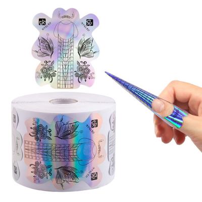 100 Uds pegatinas guía de uñas autoadhesivas plástico ecológico práctico acrílico Gel UV extensión de uñas forma artística regalo de cumpleaños