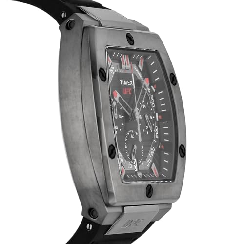 TIMEX UFC Animal Watch, Gunmetal Dial, Quartz Movement, 10 ATM Water Resistance, Mineral Glass, 42mm, TW2V87400, Men's, Black