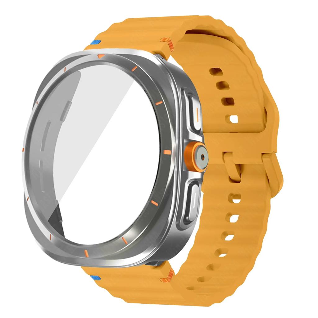 Change To Ultra Case+Band for Samsung Galaxy Watch Ultra Upgrade To Galaxy Watch 7 6 40mm 44mm Tempered Glass Screen Protector