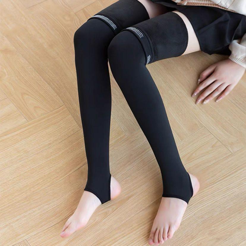 Velvet-Thickened Non-Slip Thigh High Socks for Winter Warmth