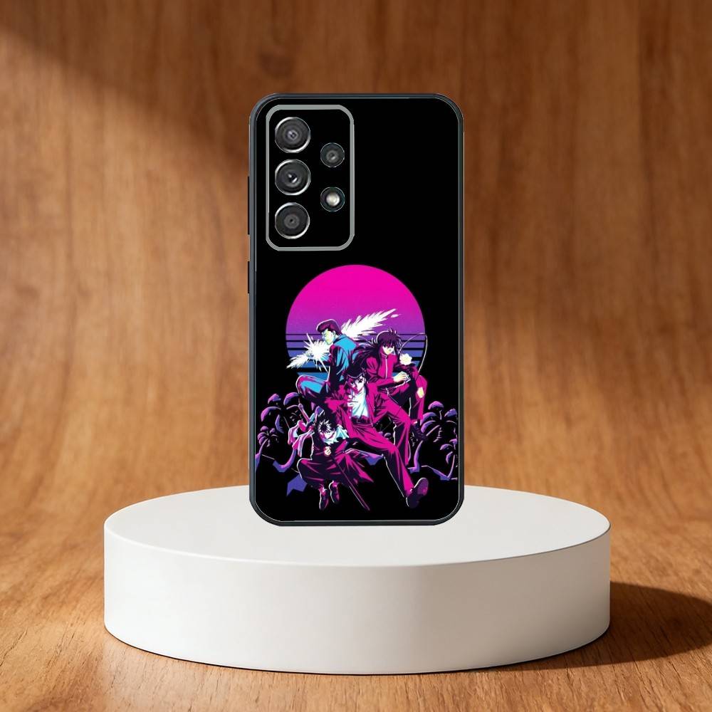 Comics Y-Yu H-HakushoS Phone Case For Samsung S25,S24,S21,S22,S23,S30,Ultra,S20,Plus,Fe,Note,10,9,5G Black Cover