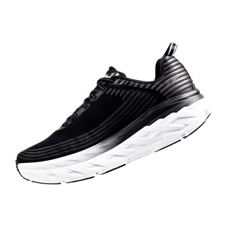 HOKA Bondi 6 Black White Men Sneakers 1019269BLK