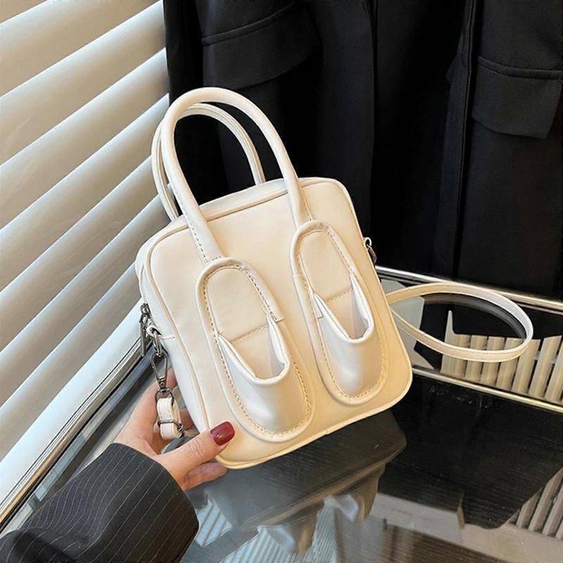 Women Small Messenger Bag Student Shoulder Bag Funny Slippers Crossbody Bag Simple Satchel Bag Handbag for Daily School  Purple