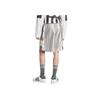 Adidas Originals Adilenium 2 Ss24 Megabreak Logo Side Button Loose Mid Waist Five Point Casual Shorts Men Shorts Silver Gray JM9657