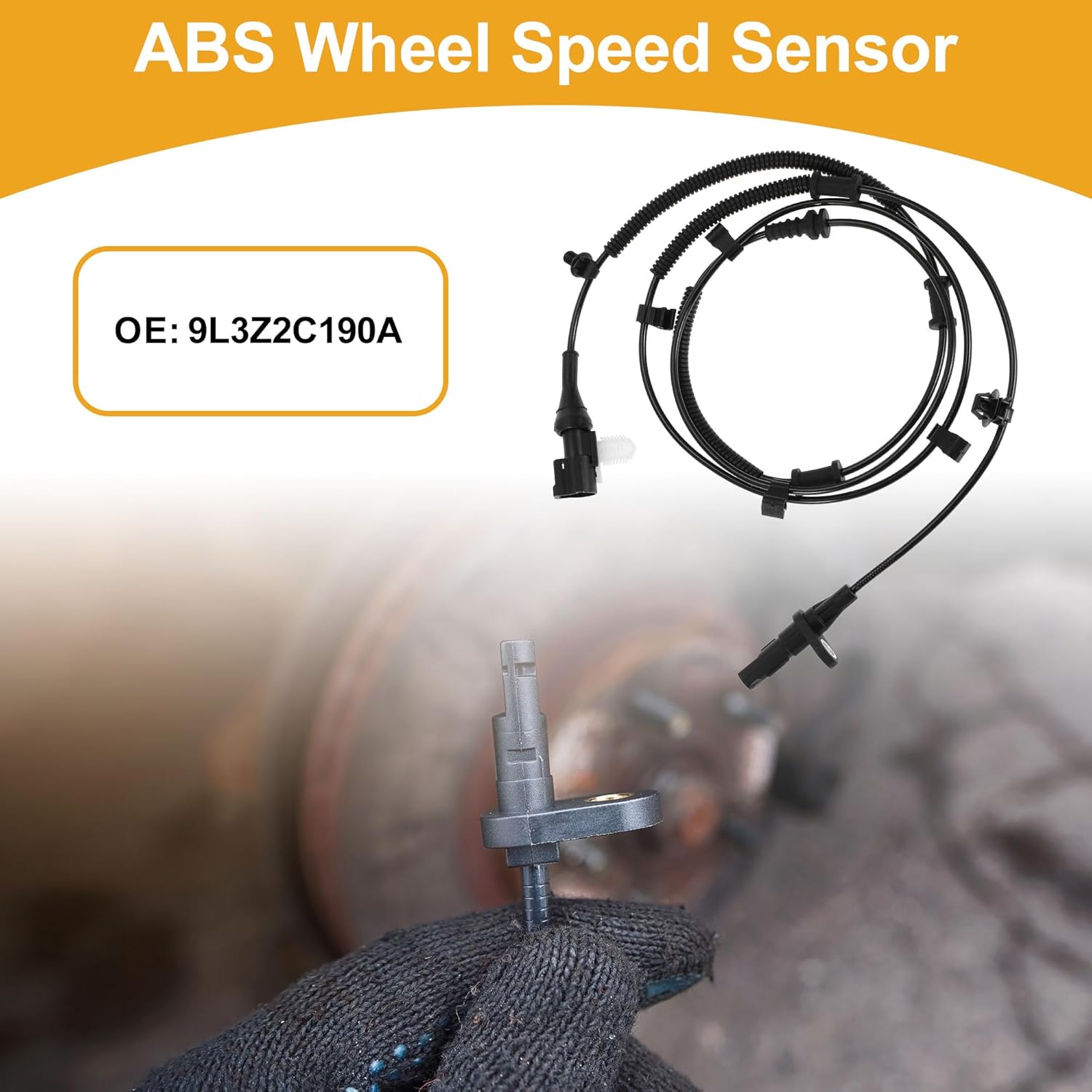 

ABS Wheel Speed Sensor No.9L3Z2C190A Rear Right ABS Sensor Anti-lock Braking System Sensor for Ford F-150 2009-2010 Pickup