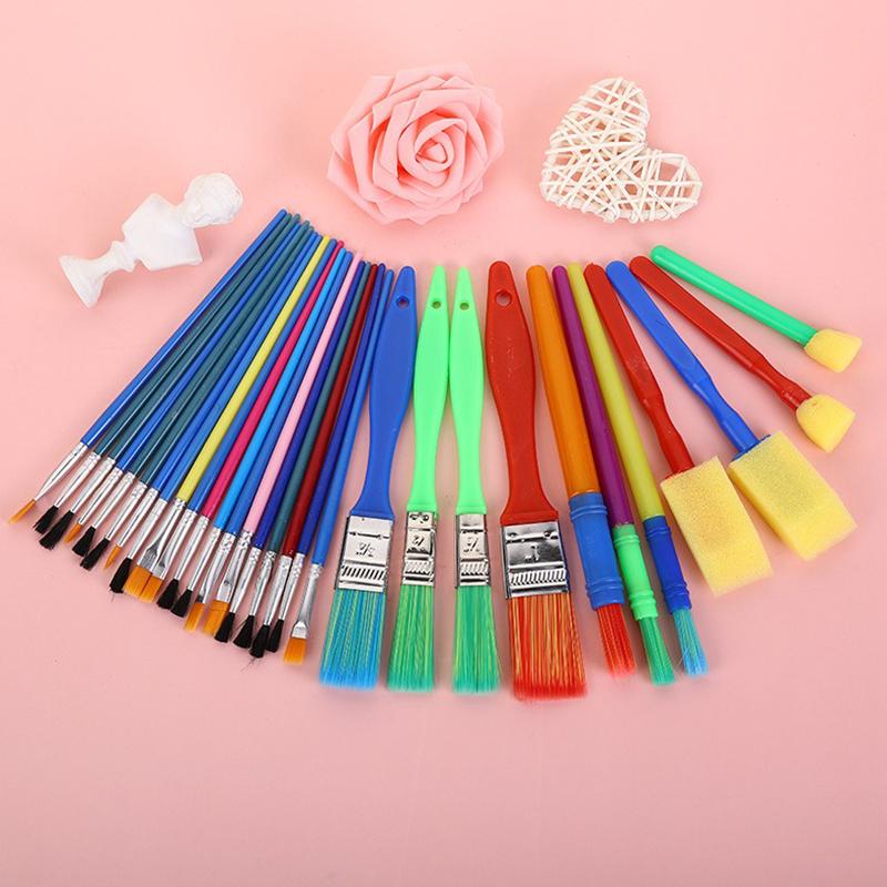 30PCS/Set Painting Brushes Assorted Colorful Artist Paint Brush Drawing Tools Suitable for Watercolor Oil  Artcraft Supplies ZYF