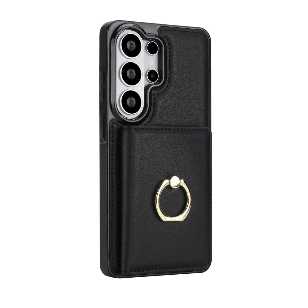 for Samsung Galaxy S23 S24 S25 S26 Ultra Plus A56 A36 A26 A16 A55 A35 A15 Leather Wallet Case Card Holder with Ring Kickstand